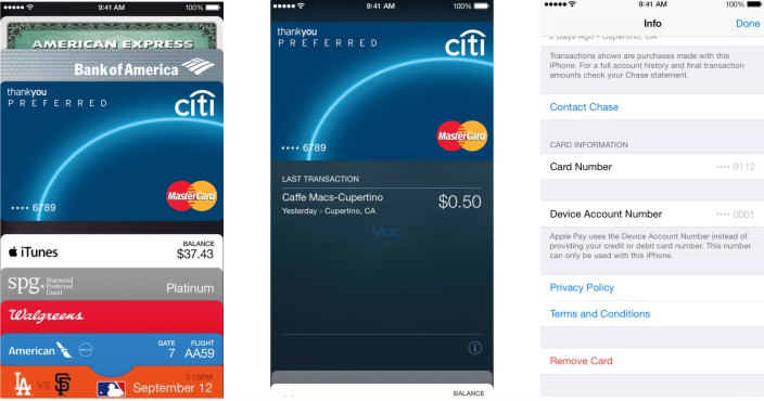 Apple Pay - iOS 8.1 - iPhone 6
